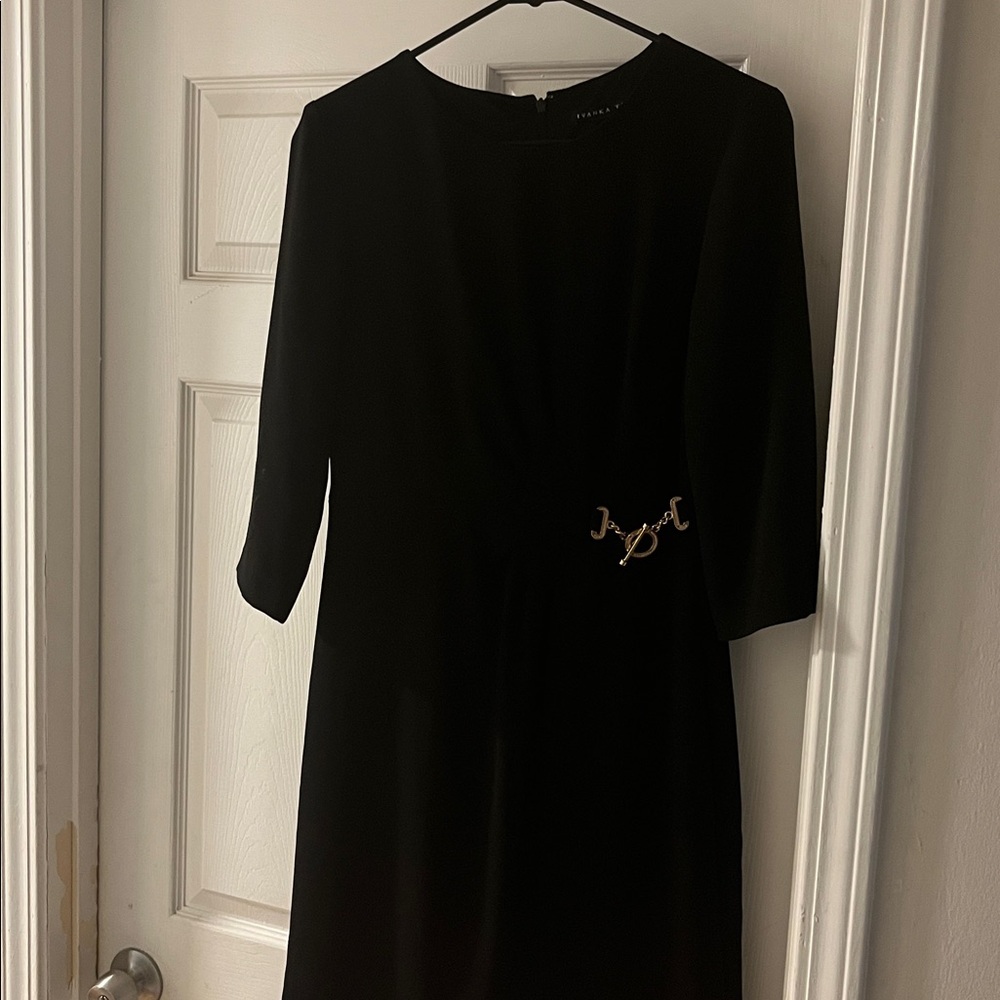Ivanka Trump Black Dress with Gold Accent